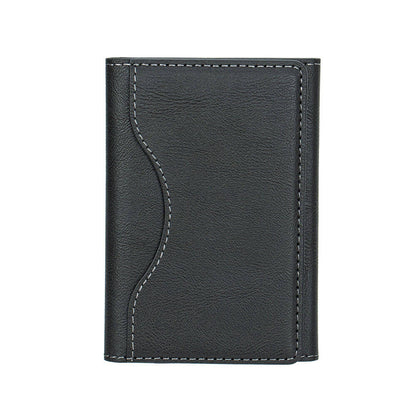 Zore CRD-04 Suni Deri Görünümlü 5 Hazneli Magnetik Kartlık Siyah