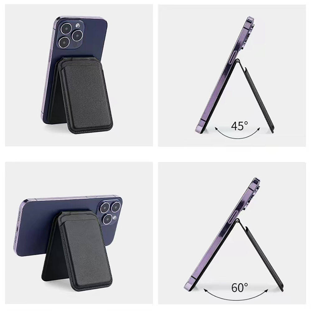 Zore CRD-06 Suni Deri Görünümlü Magnetik Kartlık Siyah