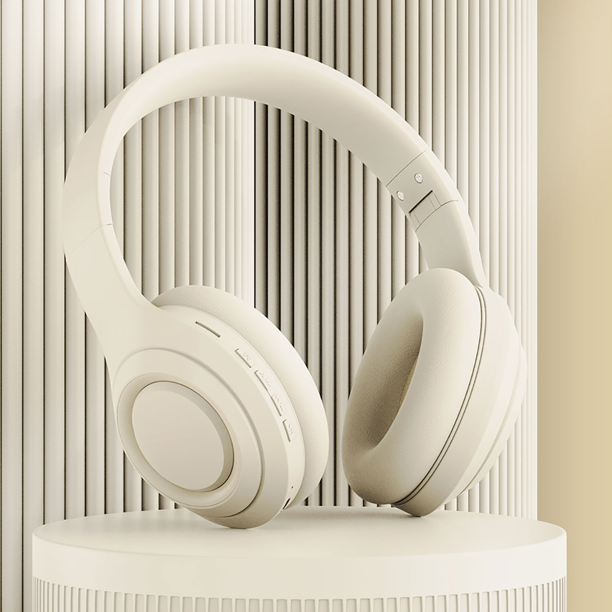 Zore DR-58 Ayarlanabilir ve Katlanabilir Kulak Üstü Bluetooth Kulaklık Pembe