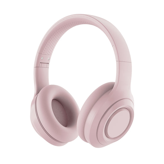 Zore DR-58 Ayarlanabilir ve Katlanabilir Kulak Üstü Bluetooth Kulaklık Pembe