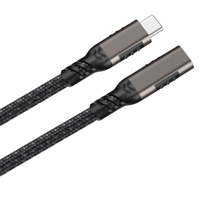 Zore Extension USB3.2 Type-C PD Uzatma Kablosu 100W 20Gbps 4K@60Hz 2 Metre Siyah