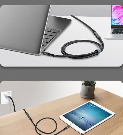 Zore Extension USB3.2 Type-C PD Uzatma Kablosu 100W 20Gbps 4K@60Hz 3 Metre Siyah