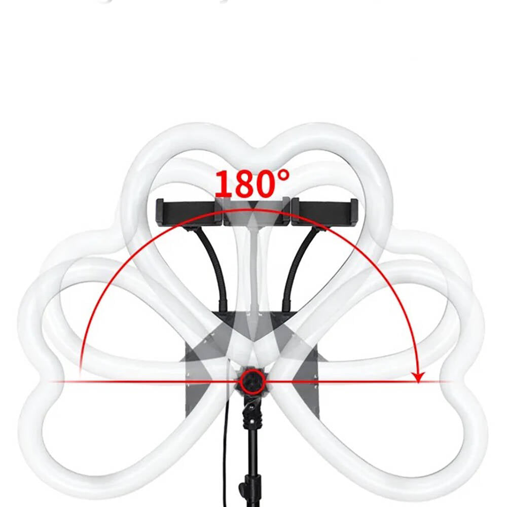 Zore JM33-13 RGB LED Taşınabilir Kalp Şekilli Selfie Işığı 33cm Siyah