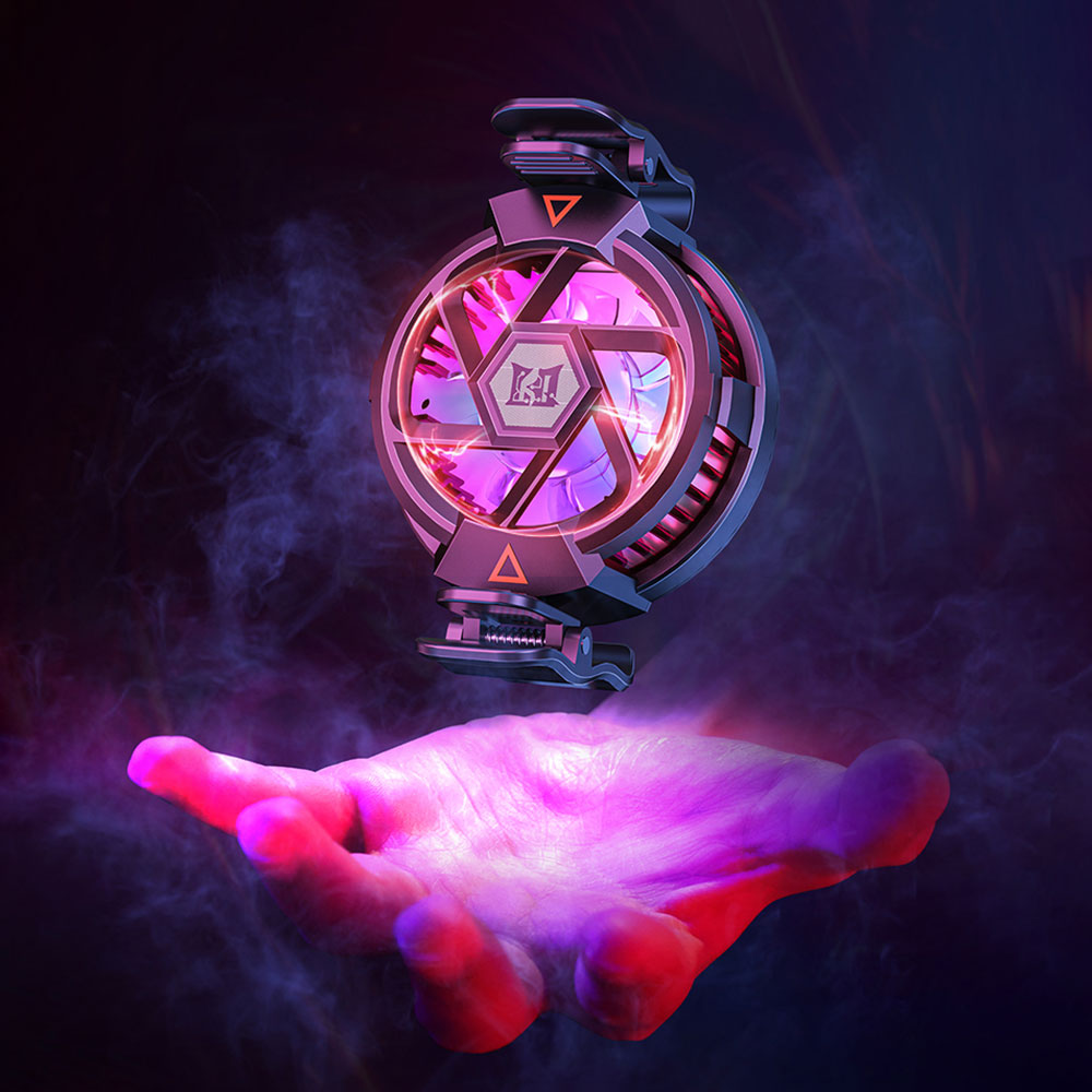 Zore N5 Magnetik Yapıştırmalı 10W TEC Soğutma Sistemli RGB Işıklı Telefon Soğutucu Fan Siyah