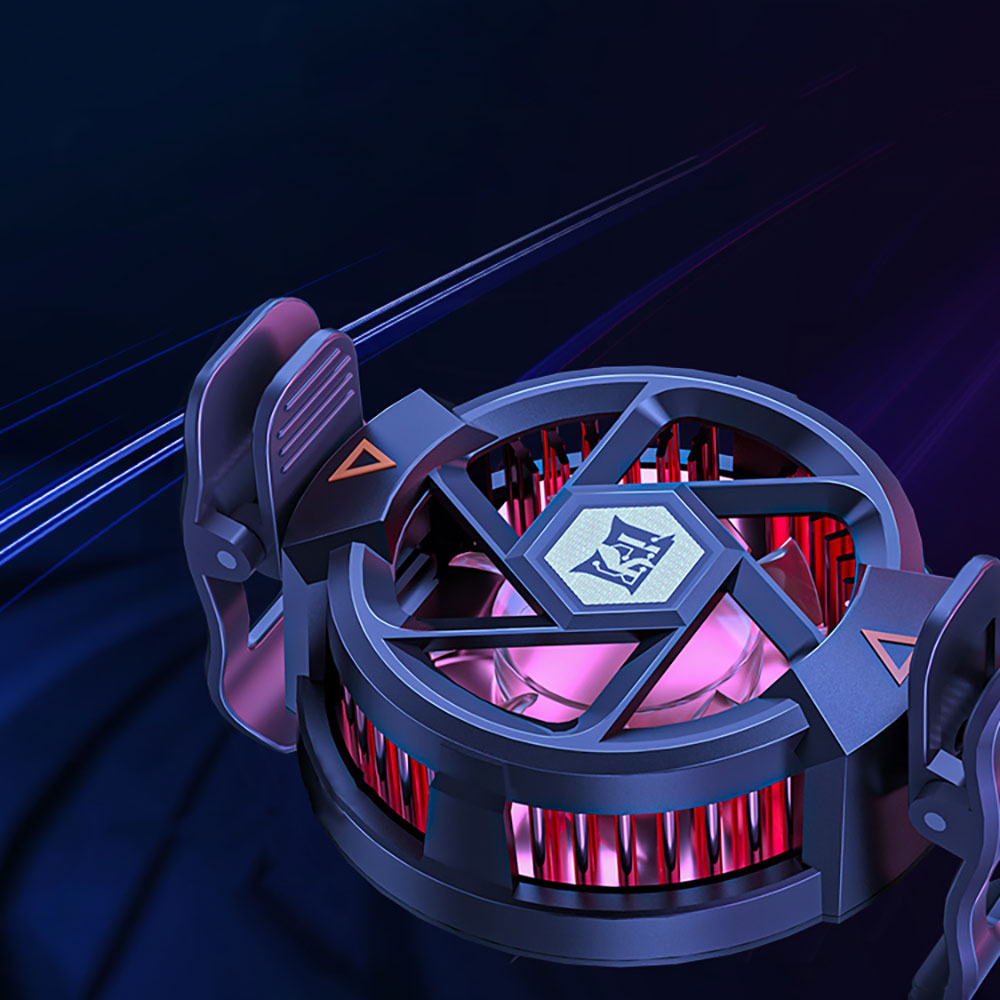 Zore N5 Magnetik Yapıştırmalı 10W TEC Soğutma Sistemli RGB Işıklı Telefon Soğutucu Fan Siyah