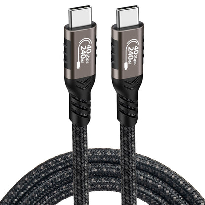 Zore QG01 Type-C to Type-C USB4 PD Data Kablosu 240W 40Gbps 8K@60Hz 0.2 Metre Siyah