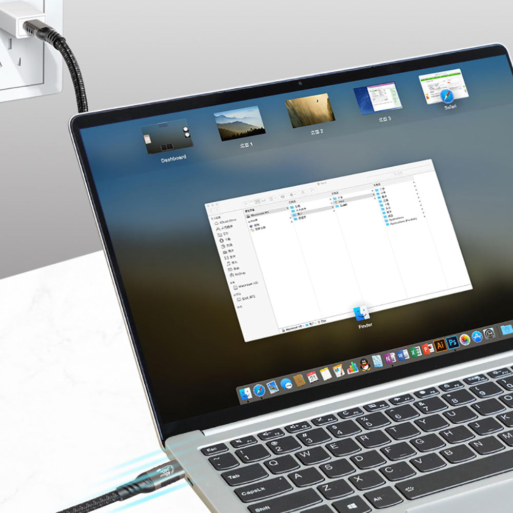 Zore QG01 Type-C to Type-C USB4 PD Data Kablosu 240W 40Gbps 8K@60Hz 1 Metre Siyah