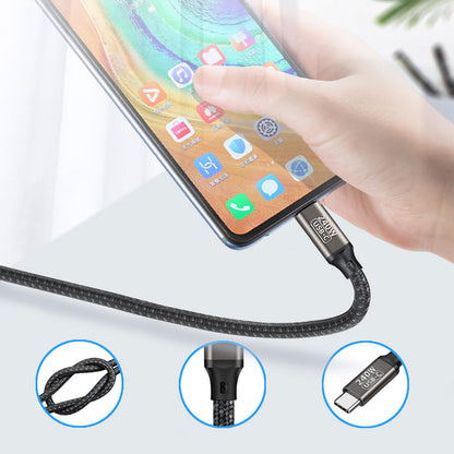 Zore QG02 Type-C to Type-C PD3.1 Data Kablosu 240W 480Mbps 1.5 Metre Siyah