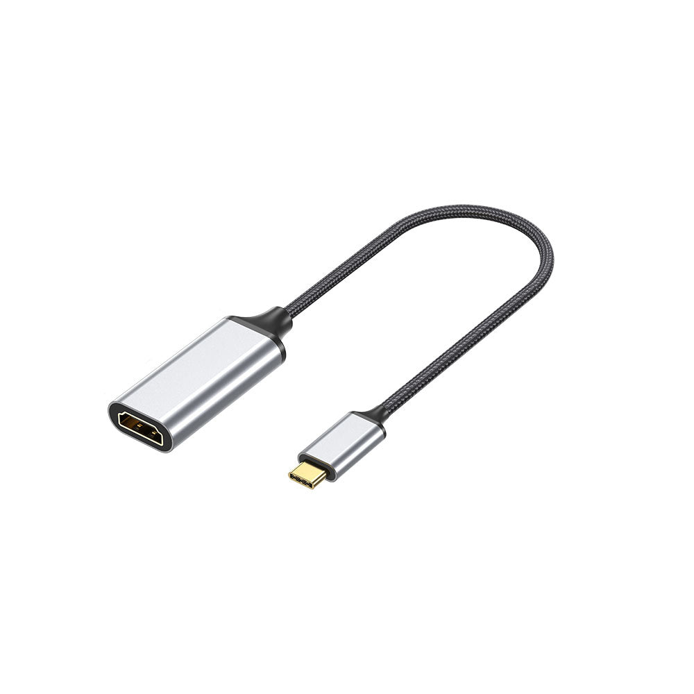 Zore QG05 8K 60 Hz Görüntü Kalitesi Type-C to HDMI Dönüştürücü 15cm Gri