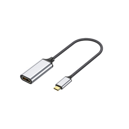Zore QG05 8K 60 Hz Görüntü Kalitesi Type-C to HDMI Dönüştürücü 15cm Gri