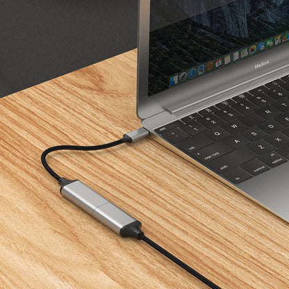 Zore QG05 8K 60 Hz Görüntü Kalitesi Type-C to HDMI Dönüştürücü 15cm Gri