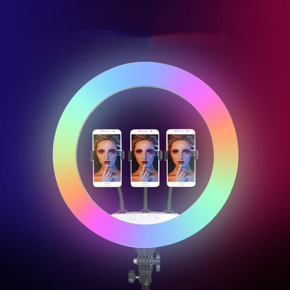 Zore RGB Light 56cm Işıklı Telefon Tutucu Ring Light Siyah