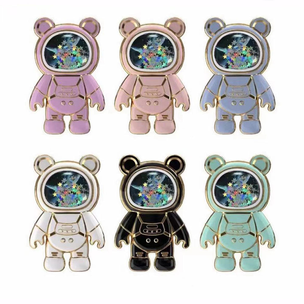 Zore Simli Space Astronot Figürlü Cep Telefonu Standı Siyah