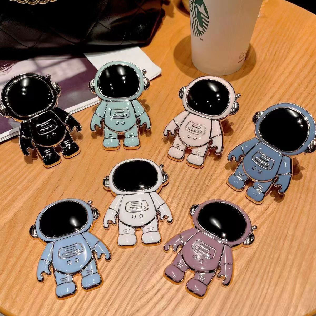 Zore Space Astronot Figürlü Cep Telefonu Standı Pembe