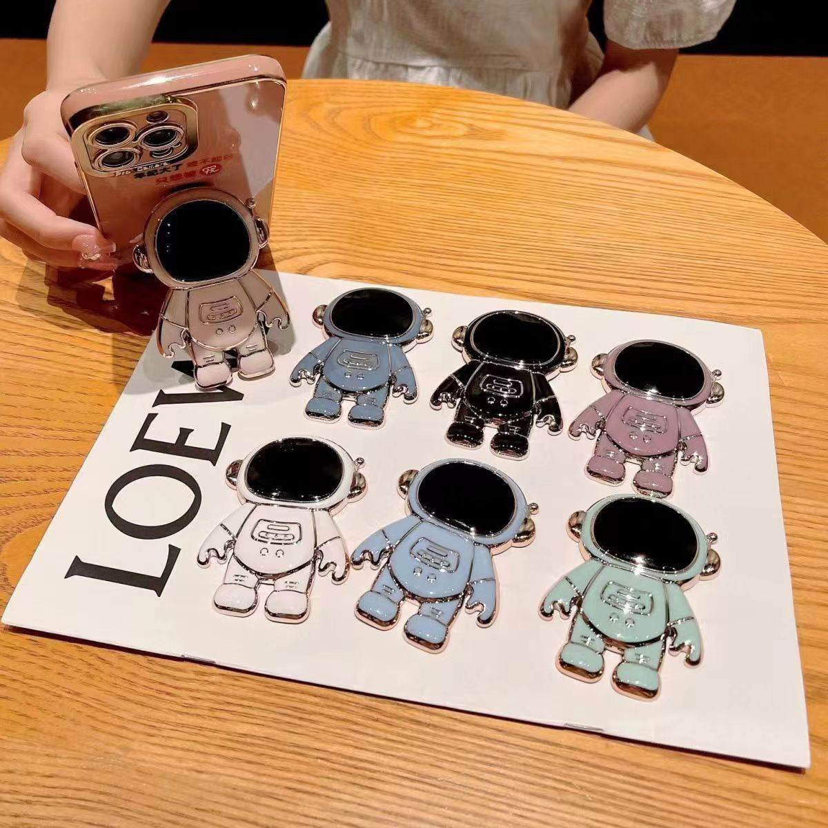 Zore Space Astronot Figürlü Cep Telefonu Standı Lila