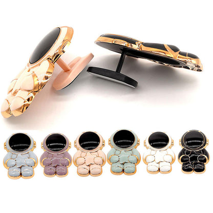 Zore Space Yıldızlı Astronot Figürlü Cep Telefonu Standı Siyah