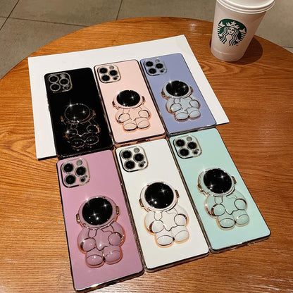 Zore Space Yıldızlı Astronot Figürlü Cep Telefonu Standı Beyaz