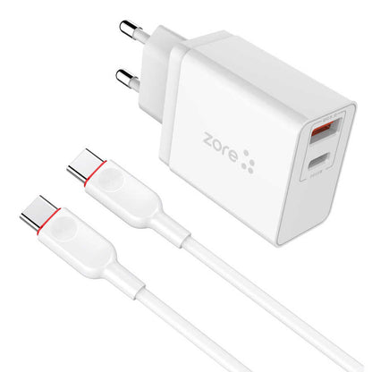 Zore XMac Serisi ZR-X2 PD To Type-C 2 in 1 Şarj Seti
