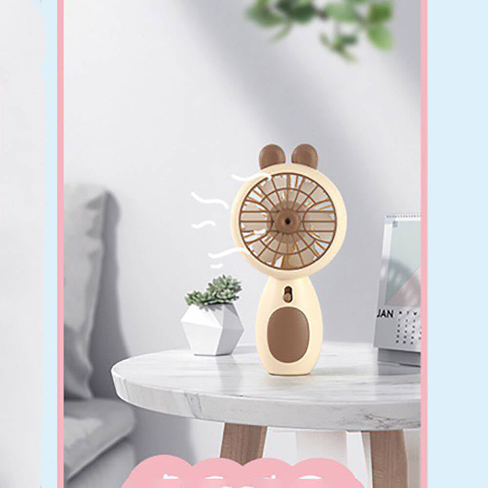 Zore ZB093 Işıklı Mini Vantilatör Portatif Soğutucu Fan Krem